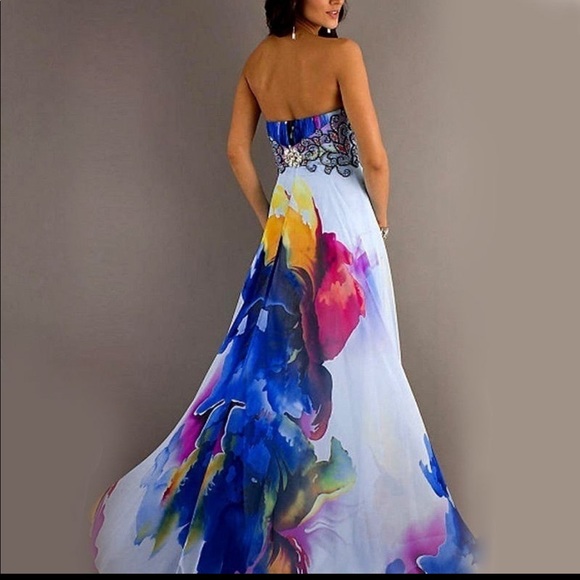 Top Quality Sexy Boho Strapless Floral Dre… - Picture 5 of 8